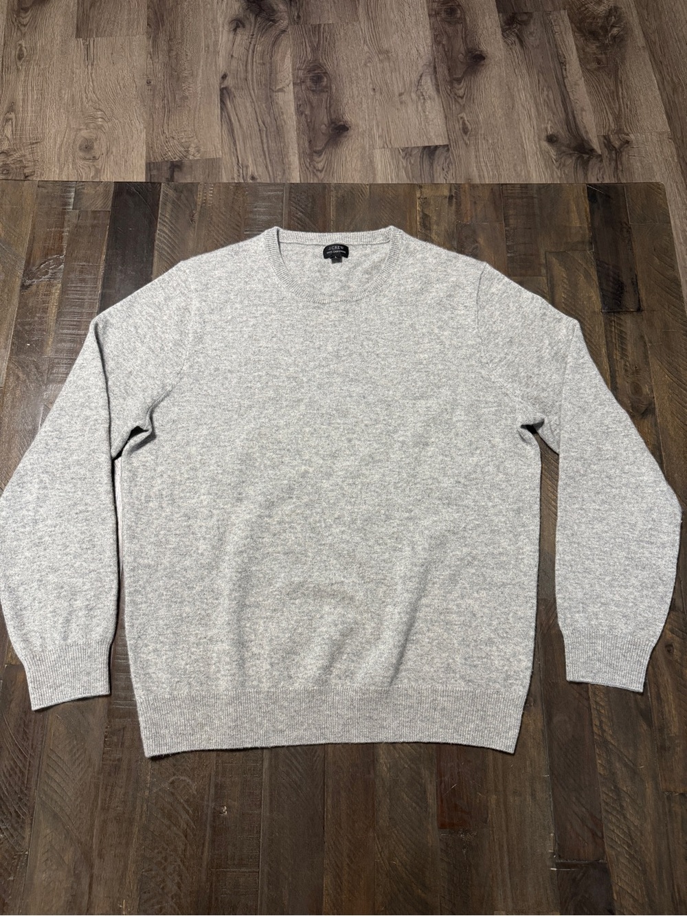 J. Crew Men's 100% cashmere Heather Gray Crewneck Sweater NWOT